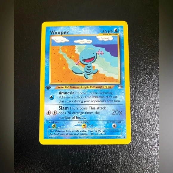 Pokemon 1st Edition pokemon card Wooper 82/111 - Picture 1 of 9